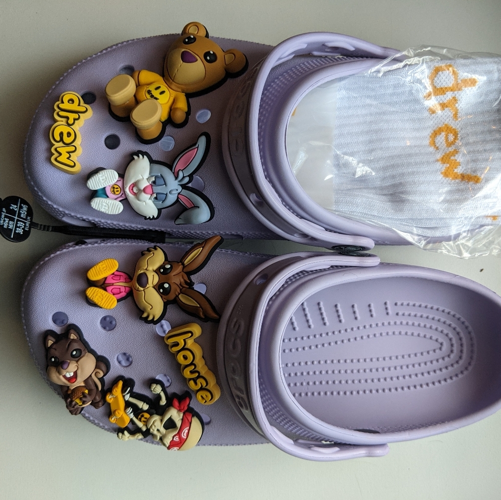 Drew house Justin Bieber Crocs W8 M6